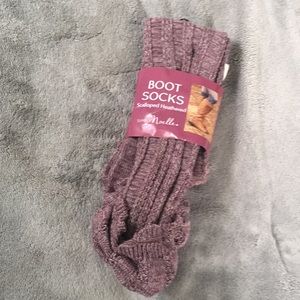 Boot Socks, scalloped & heathered. Open to offers!